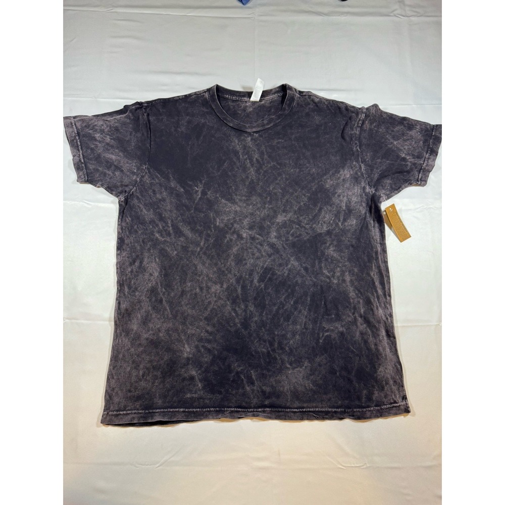 Lane Seven LST002 Unisex Vintage T-Shirt L Cloud Black Mineral Wash Blank Tee